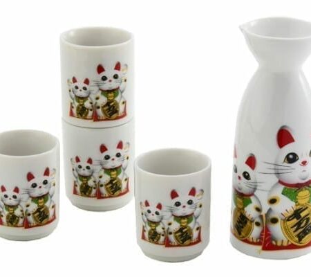 Sake Set Japanese Lucky Cats