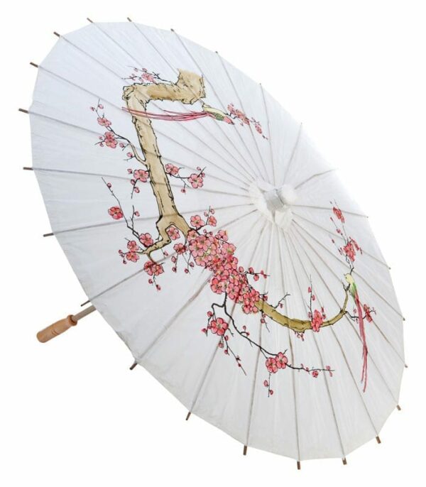 Japanese Cherry Blossom Round Paper Parasol