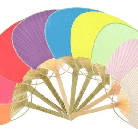 Personalized Colored Paper Paddle Fans