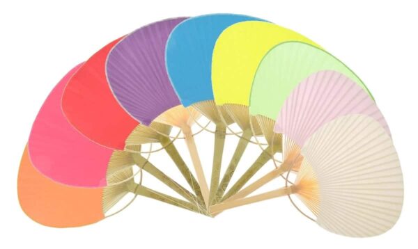 Personalized Colored Paper Paddle Fans