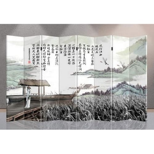 Asian River Script Room Divider