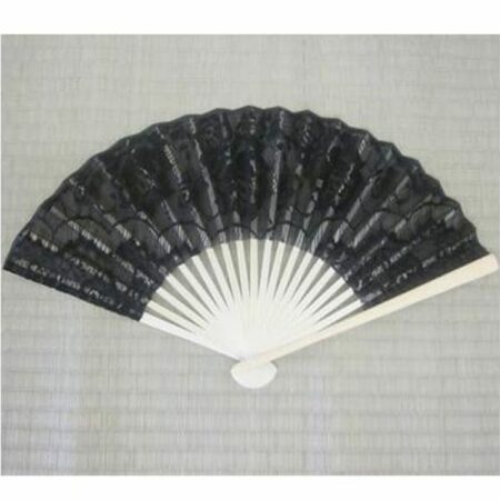 Black Lace Folding Fan