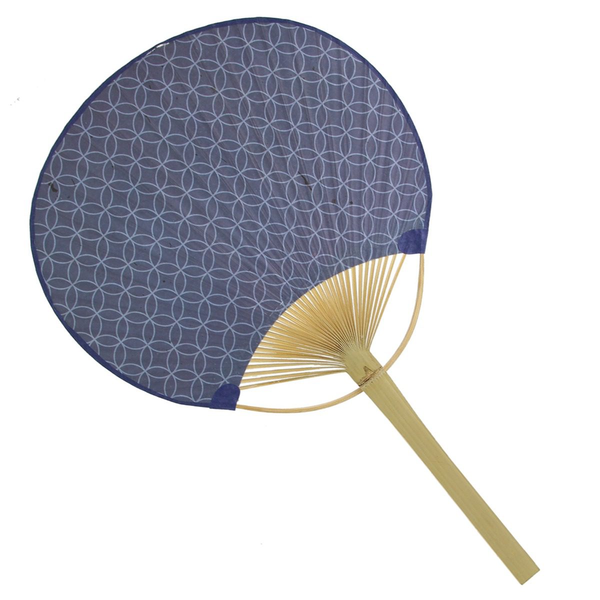 Blue Pattern Uchiwa Paddle Fan | Shop | Japanese Style
