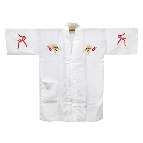 Embroidered Lined Dragon White