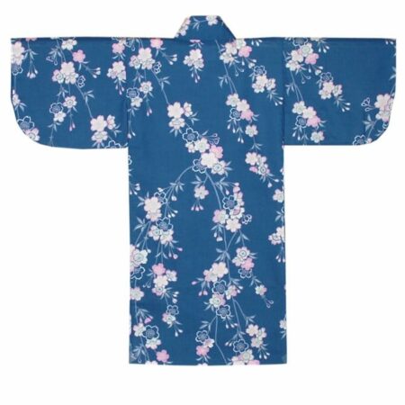 Girl's Kimono 45 Blue Sakura