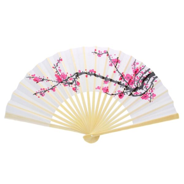 Cherry Blossom Silk Folding Fan