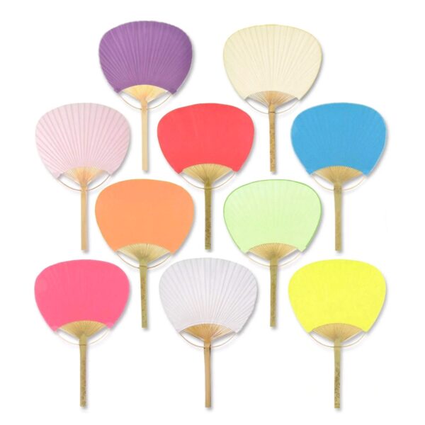 Colored Paper Paddle Fans