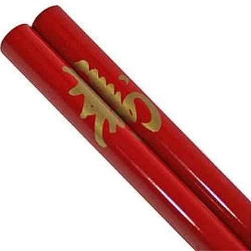 50 Red Chopsticks Kotobuki Kanji