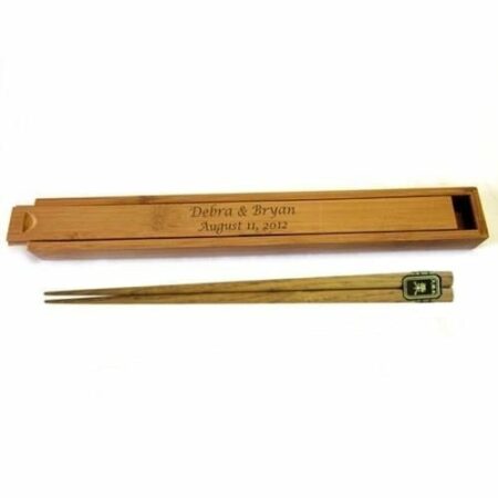 Engraved Bamboo Chopsticks Box