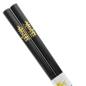Double Happiness Black Chopsticks 50 Pack