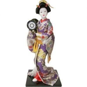 Japanese Geisha Doll with Drum
