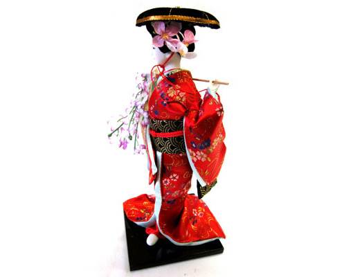 Vintage GEISHA 12 ORIGAMI PAPER DOLL Japanese GIRL Japan WALL HANGING  Figurine
