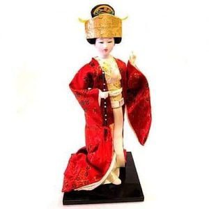 Japanese Geisha Doll with Flute