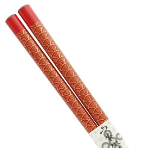 Fan Design Red Chopsticks 50 Pack
