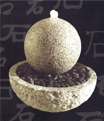 Sphere Granite Fountain Size Options