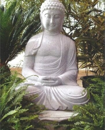 Buddha Sitting on Round Lotus Base 
