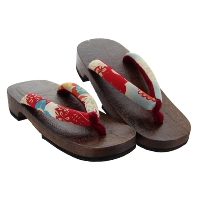 Geta Sandals Wooden Blossoms Womens - JapaneseStyle.com