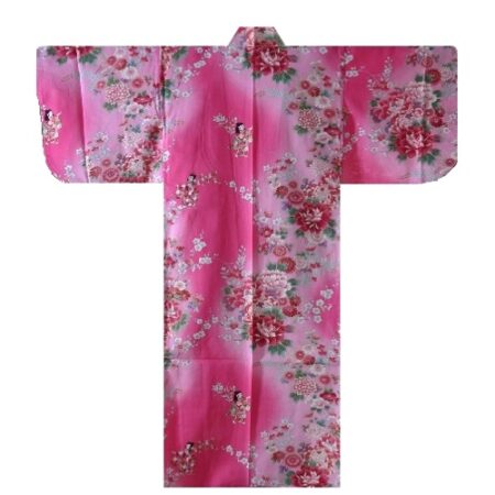 Girl’s Flowers Pink Kimono