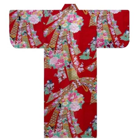 Girl’s Japanese Doll Red Kimono