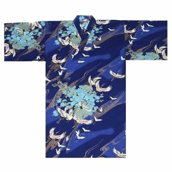 Happi Coat Cranes Blue Sakura