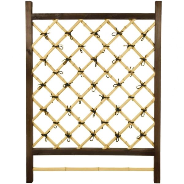Framed Wood and Bamboo Trellis