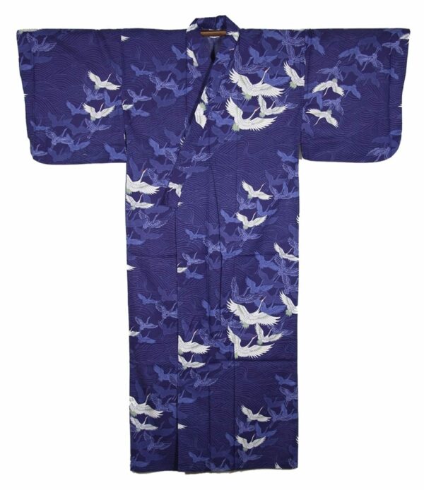 Flying Cranes in Blue Sky Kimono