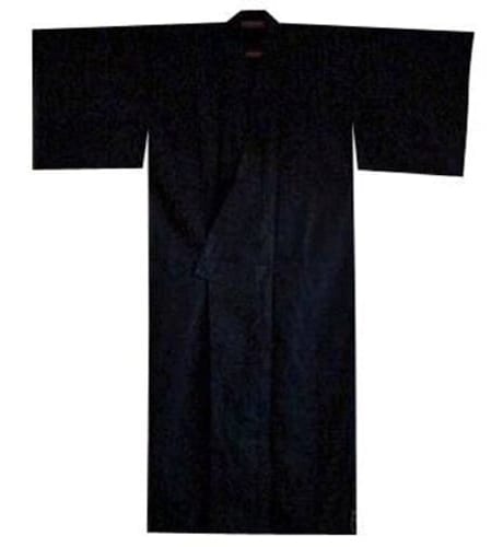 Kimono Black Cotton Sateen