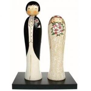 Kokeshi Bride and Groom Doll