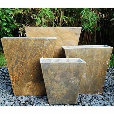 Narrow Low Tapered Slate Planter