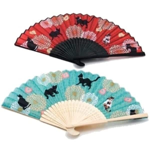 Neko Flower Folding Fan