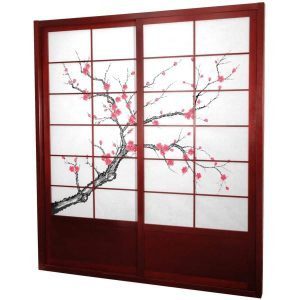 Cherry Blossom Sliding Shoji Door