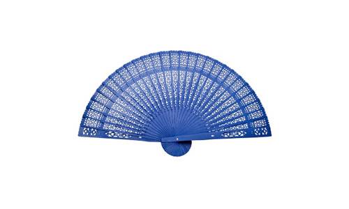 Royal Blue Wooden Fan