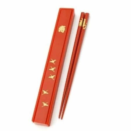 Red Chopsticks Kanji Design Box