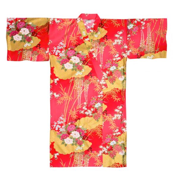 Red & Gold Blossoms Japanese Happi Coat