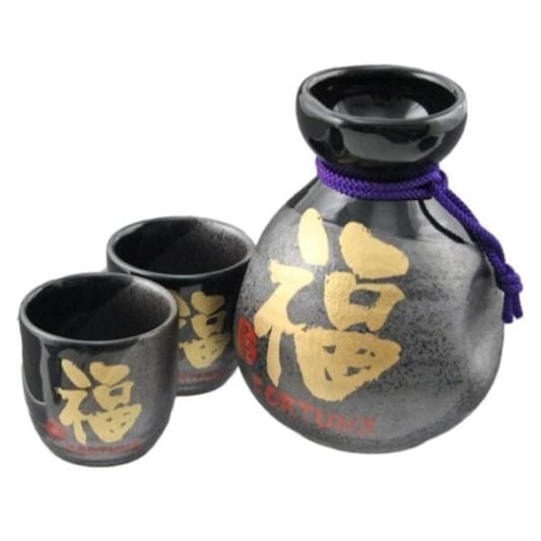 Sake Set Fortune Kanji