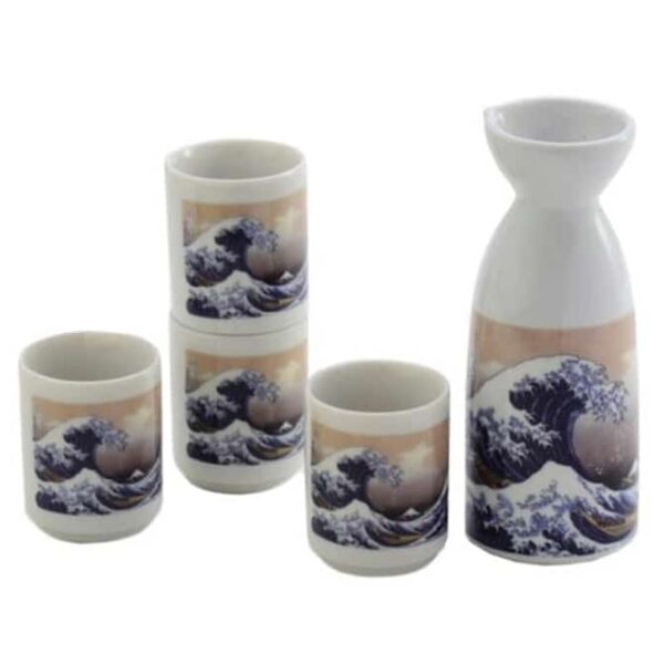 Sake Set Great Wave Kanagawa