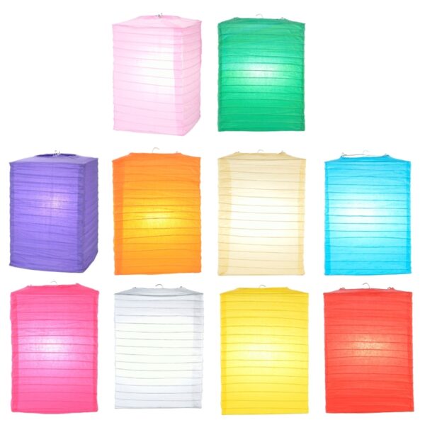 Solid-color Rectangle Paper Lanterns