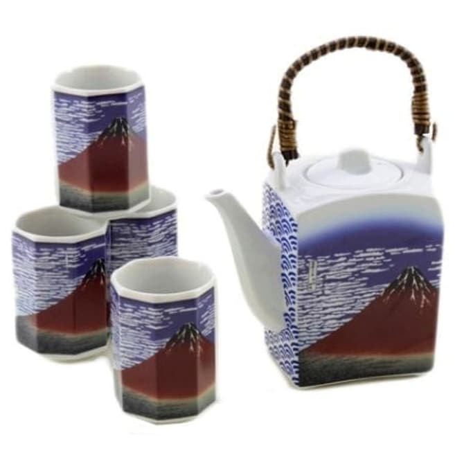Japanese Traditional Handcrafted Mount Fuji Tea Set 