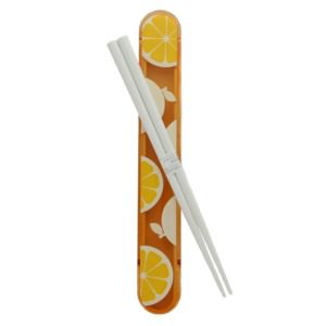 White Chopsticks Orange Case
