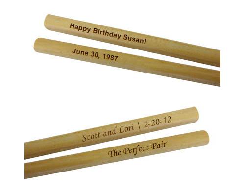 Light Engraved Wooden Chopsticks
