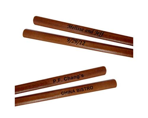 Dark Engraved Wooden Chopsticks