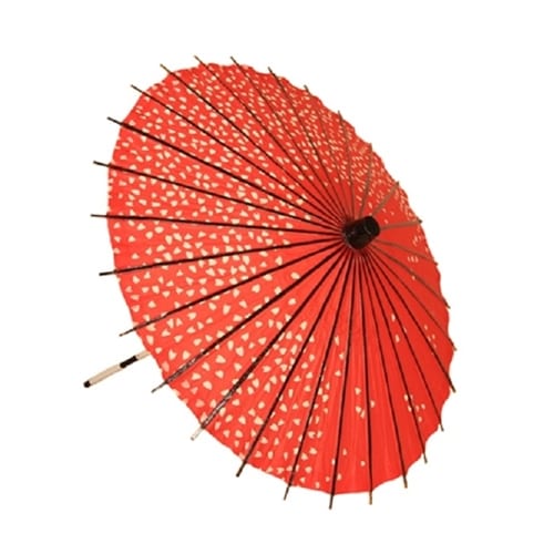 Red Japanese Style Pedals Parasol