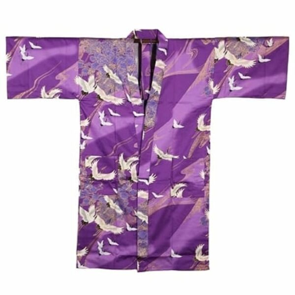 Japanese Happi Coat Purple Cranes