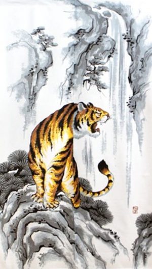 Japanese Noren Tiger Curtain