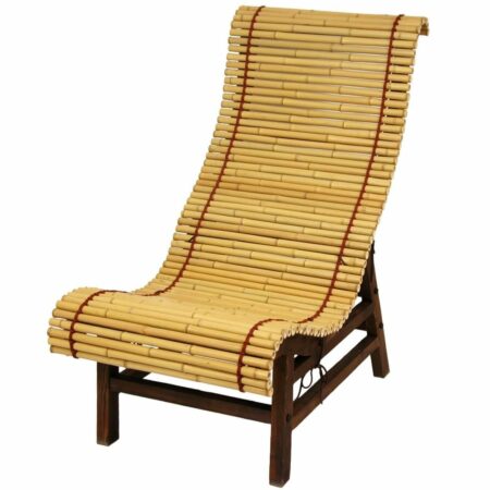 Japanese Bamboo Curved Chair