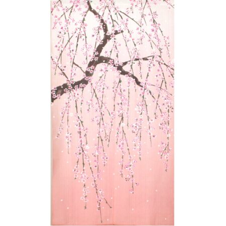 Weeping Cherry Blossoms Japanese Noren