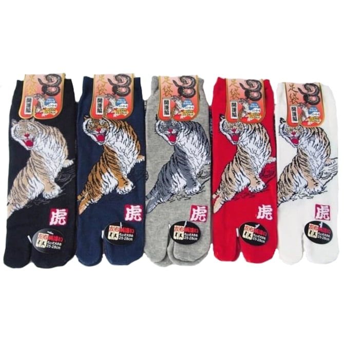 Tiger Tabi Socks Made in Japan Available at Miya.