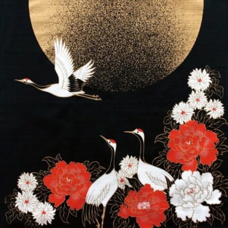 Furoshiki Crane Over Moon