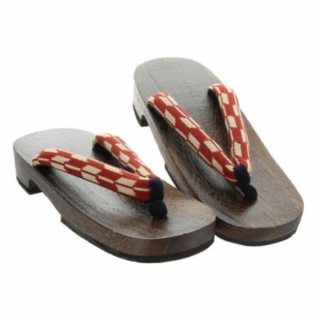 Sandals Wooden Red & White Womens