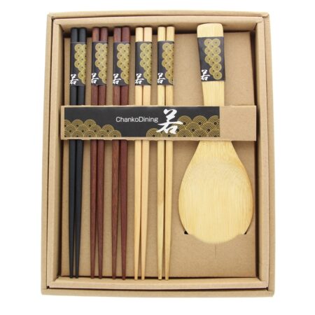 Wooden Chopstick 5-Set with Spatula
